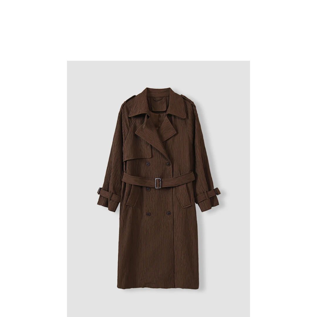 安迪专享气质百搭中长款风衣外套多色 WYZH029X