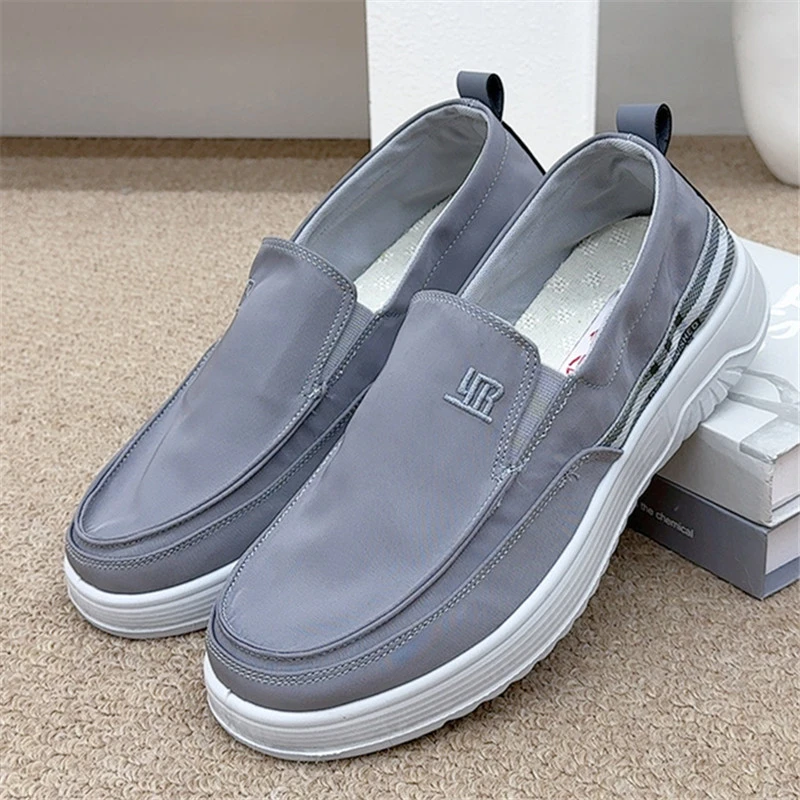 夏季新款老北京布鞋轻便舒适男士休闲单鞋软底低帮一脚蹬爸爸鞋