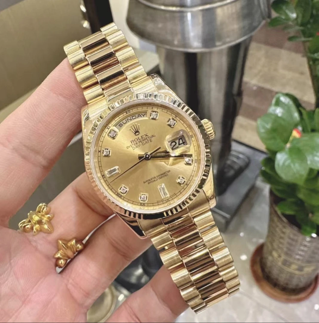 99新 Rolex/劳力士 118238/36mm/自动机械腕表/原钻单表拆单