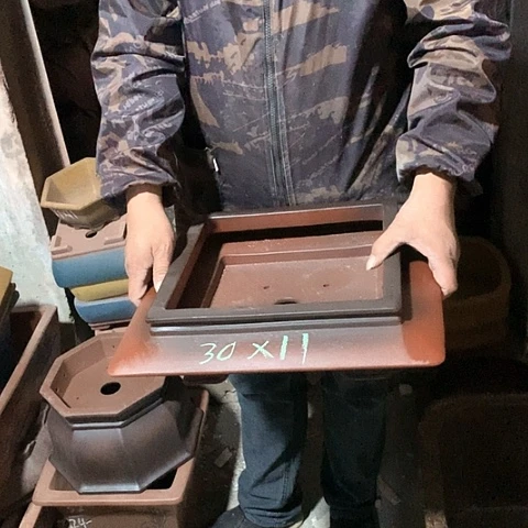 紫砂花盆手工艺品