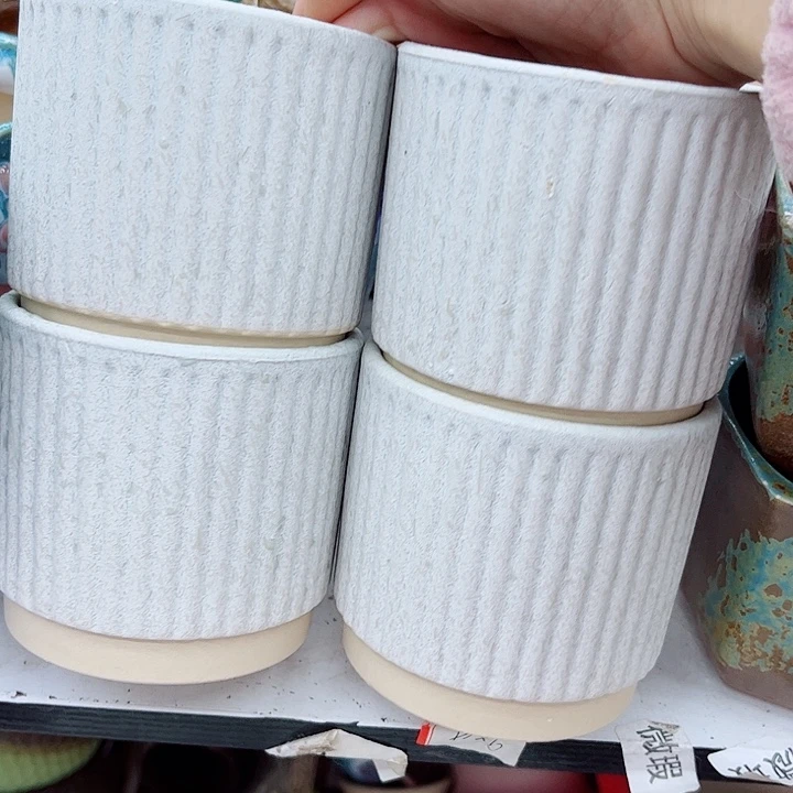 多肉绿植陶瓷花盆9.9包邮，有孔