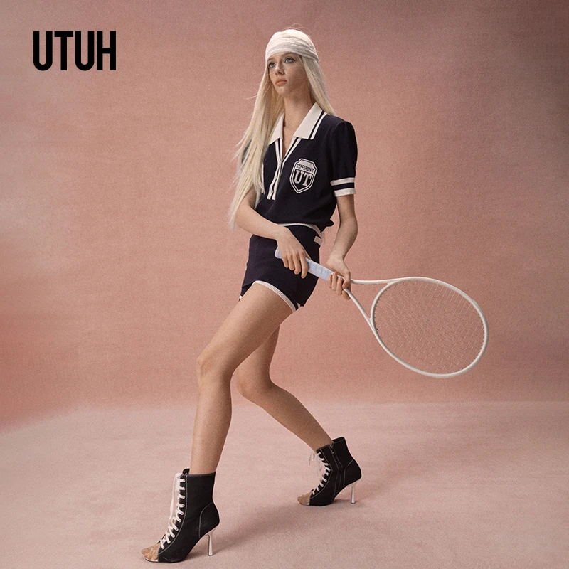 UTUH 藏蓝色上衣+裙裤 TUWWR1N095 TUWWR1D094