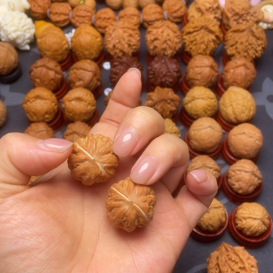 幽***海文玩核桃把件磨盘