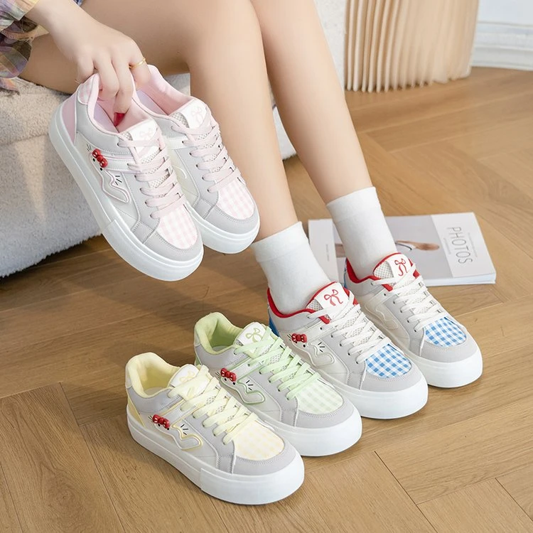 超火原创小众多巴胺猫咪面包鞋2025新款厚底学生百搭休闲板鞋