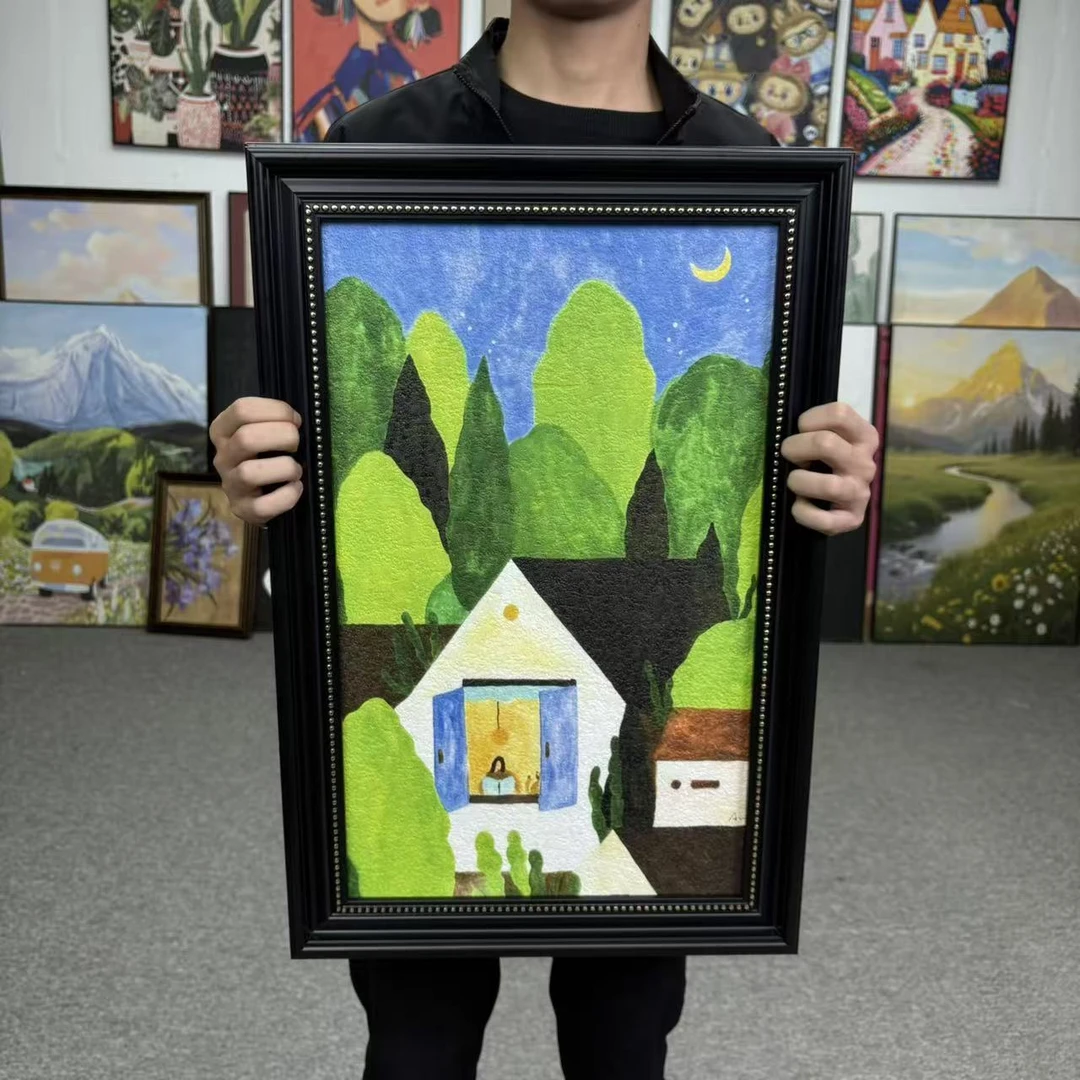 小众艺术感风森林风景装饰画适合客厅沙发背景墙餐厅卧室146