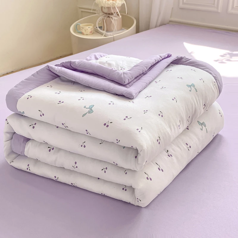 新疆棉花夏凉被空调被2025新款单人宿舍夏被子非全棉纯棉可机洗