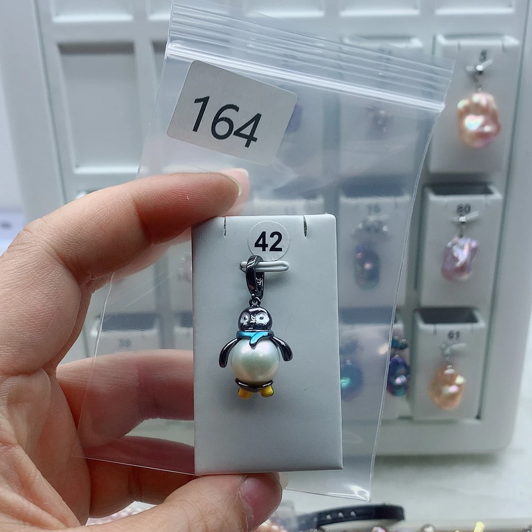 合金吊坠(不含链)淡水珍珠