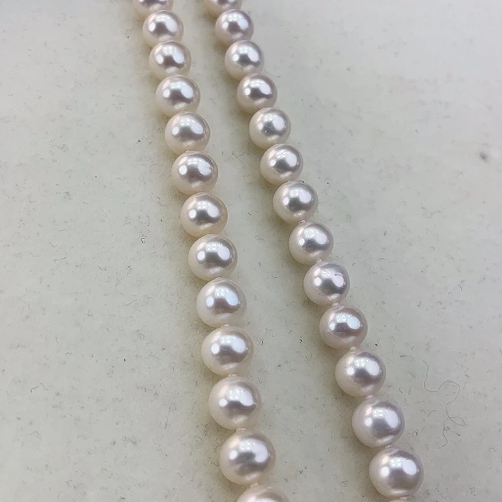 淡水珍珠颈饰银S925镶嵌卡9.10极光炫彩天女粉