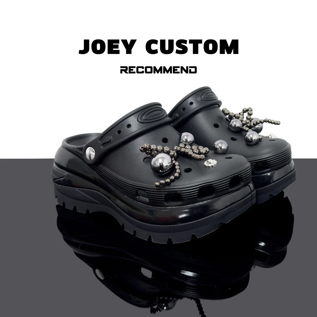 JOEY | 【光轮】夏季AB款踩屎感diy蝴蝶洞洞鞋防滑凉拖 8585-2/3037