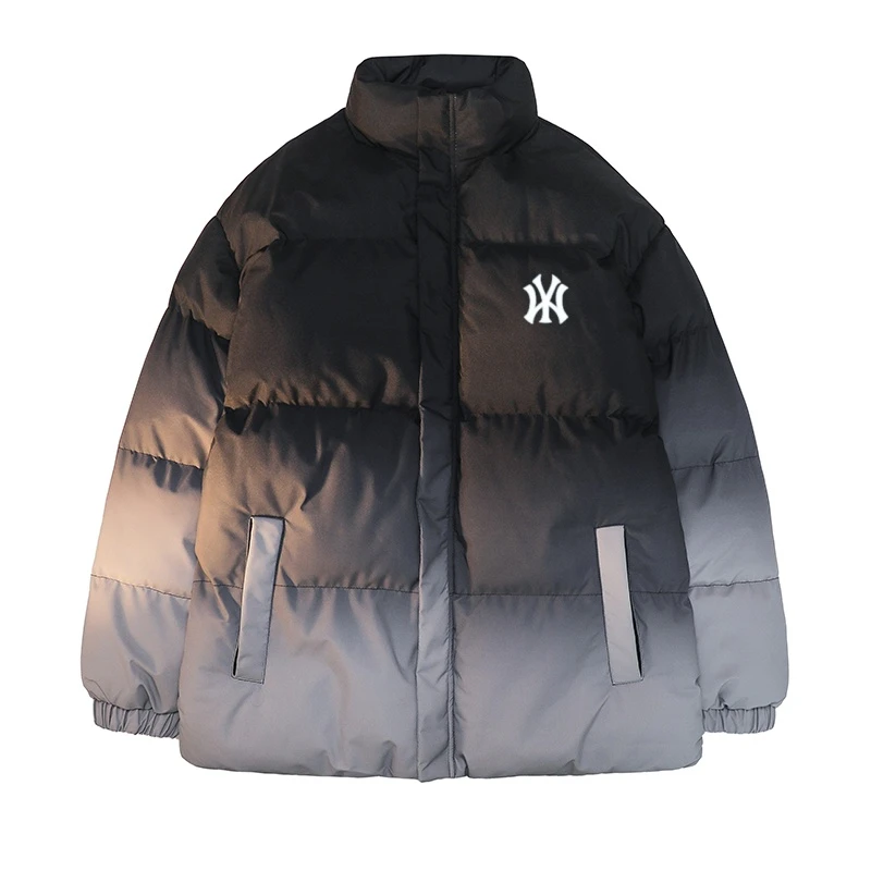 渐变棉衣男扎染国潮保暖厚款宽松型棉衣秋冬加厚棉服棉袄立领棉服