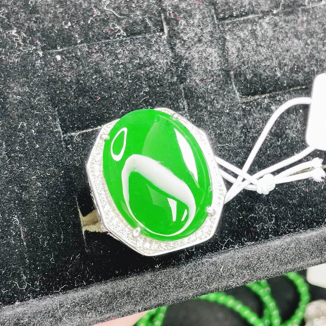 翡翠银S925镶嵌颈饰27