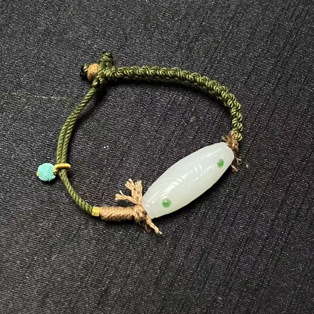 祈福|和田玉*手绳*18K金镶嵌CYC24121328多样性发其一