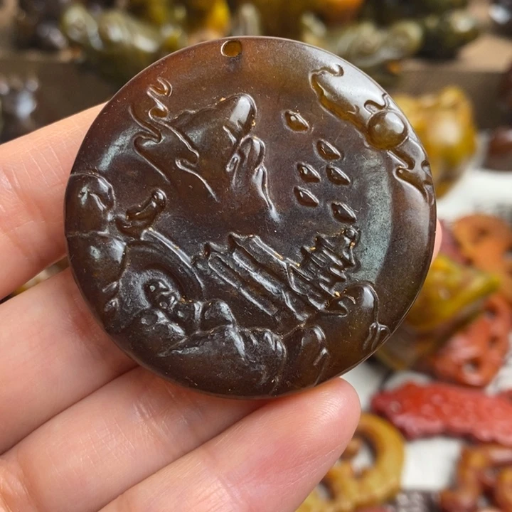 未镶嵌蛇纹石玉颈饰80