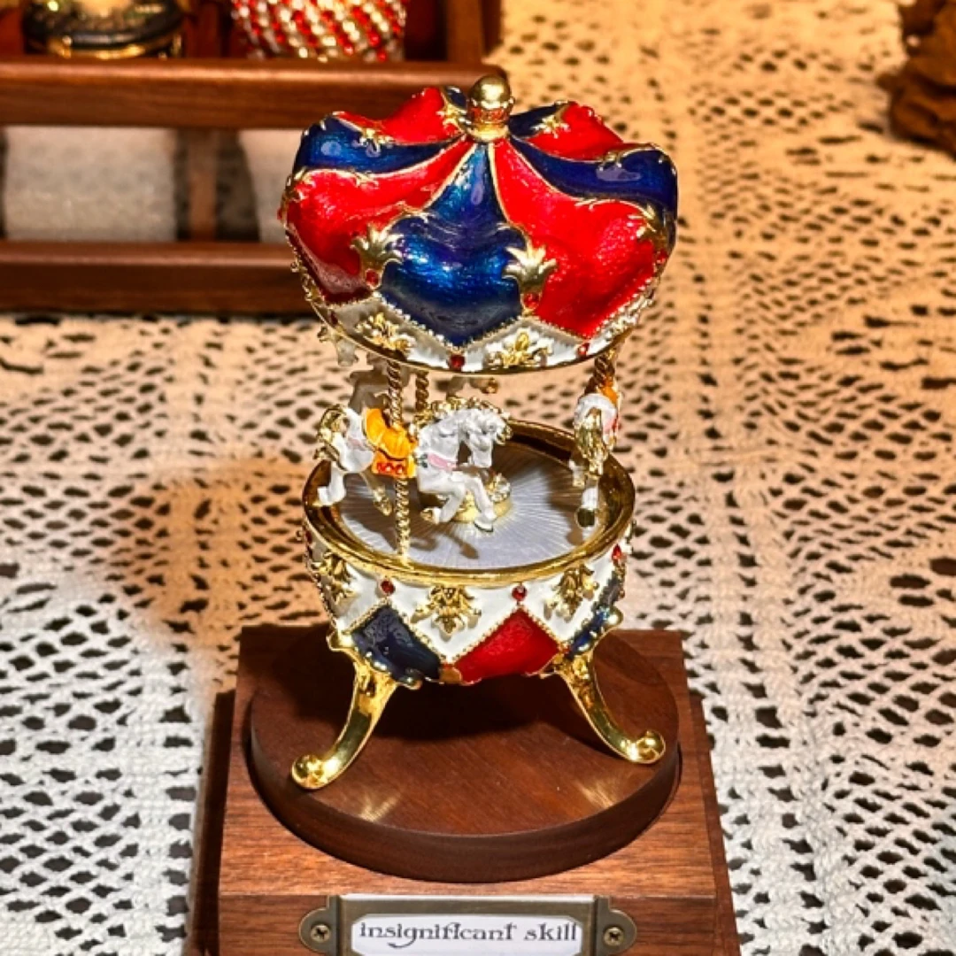 106珐琅款合金首饰珠宝盒摆件