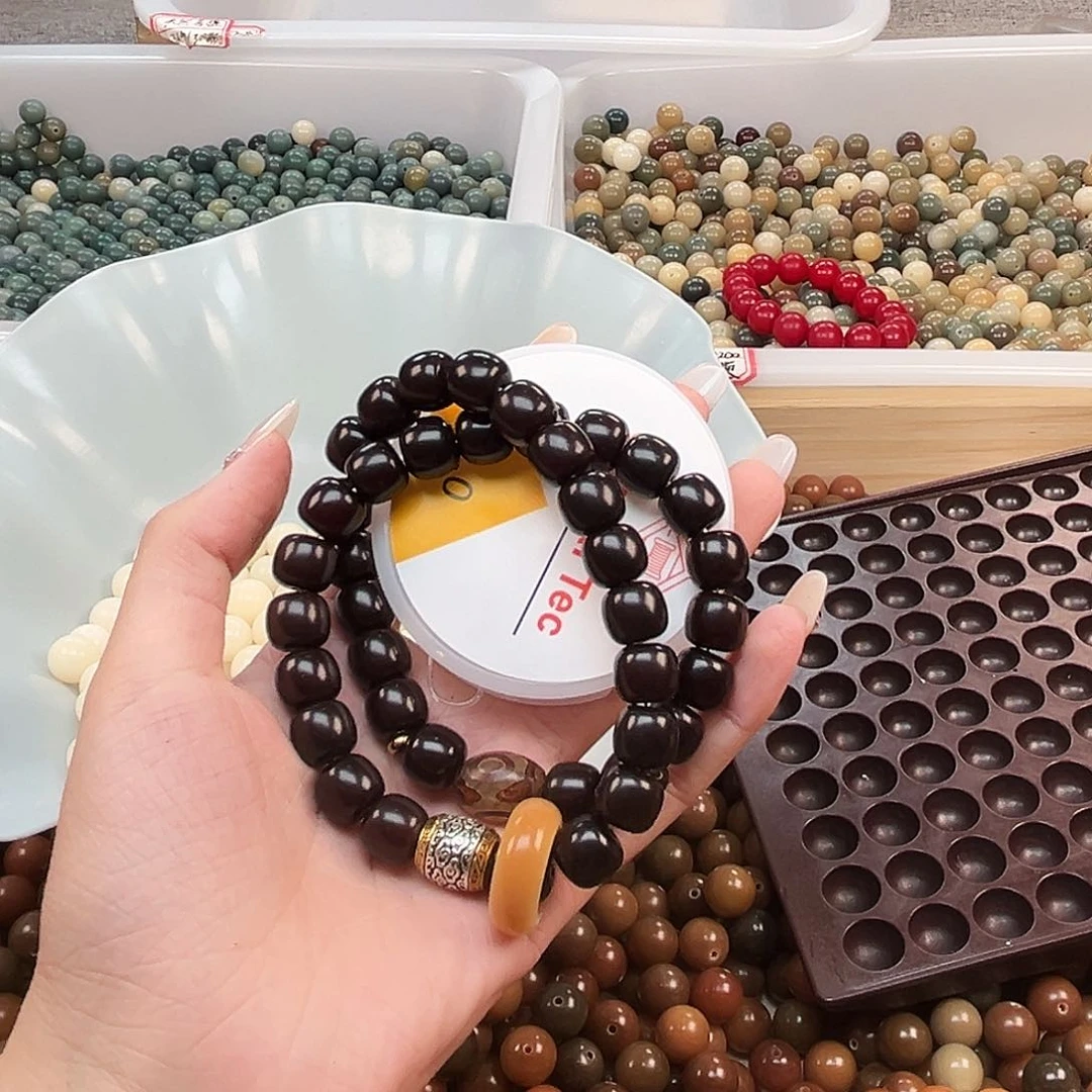 树脂磁石桶珠溏心老料桶珠