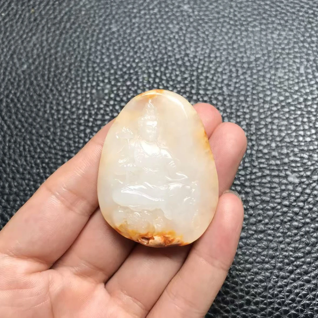 和田玉观音,实物漂亮