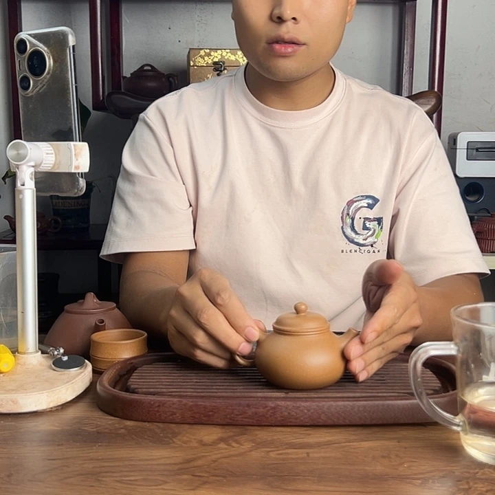 茶壶紫砂宜兴原矿段泥容天160毫升