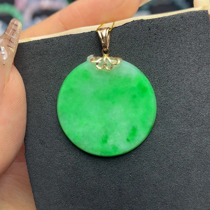 翡翠手链18K金镶嵌翡翠