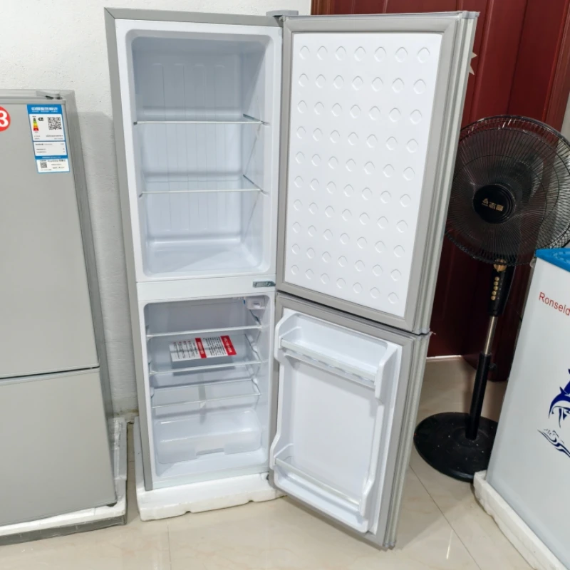 (暇疵)130高双门冷冻冷藏冰箱办公室出租房宿舍家用省电