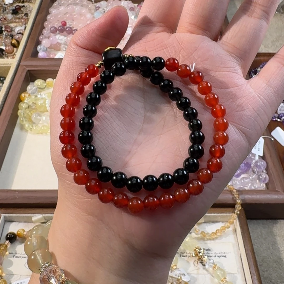 水晶手链未镶嵌红玛瑙