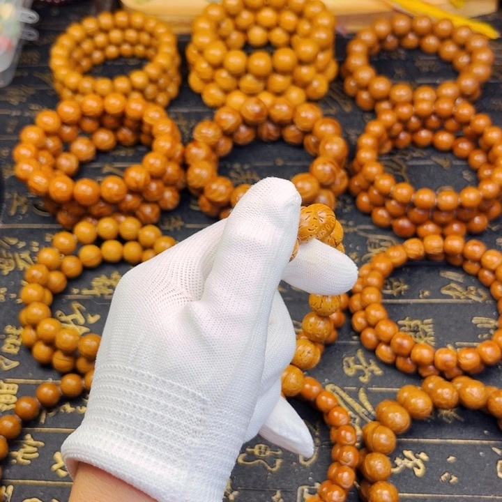 猫***哥桃核手串12尺寸小金豆