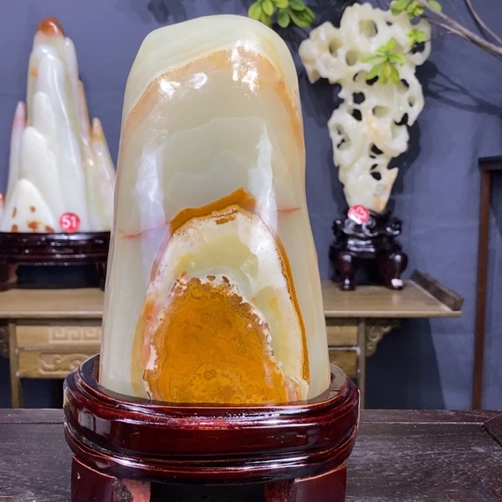 石材伊朗古青石摆件