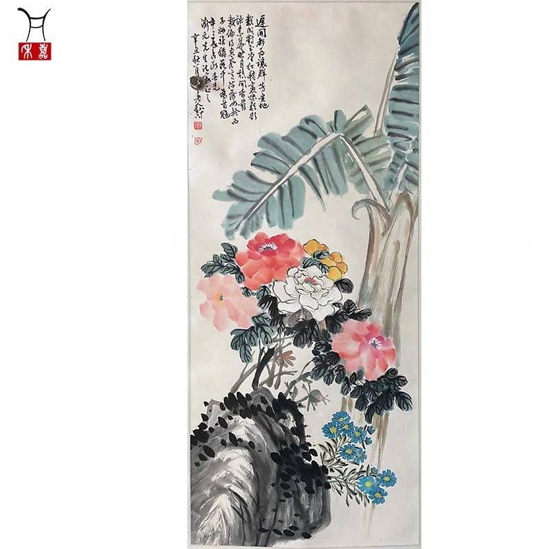 K1008陈先生BD花卉立轴96x43/3.7平尺