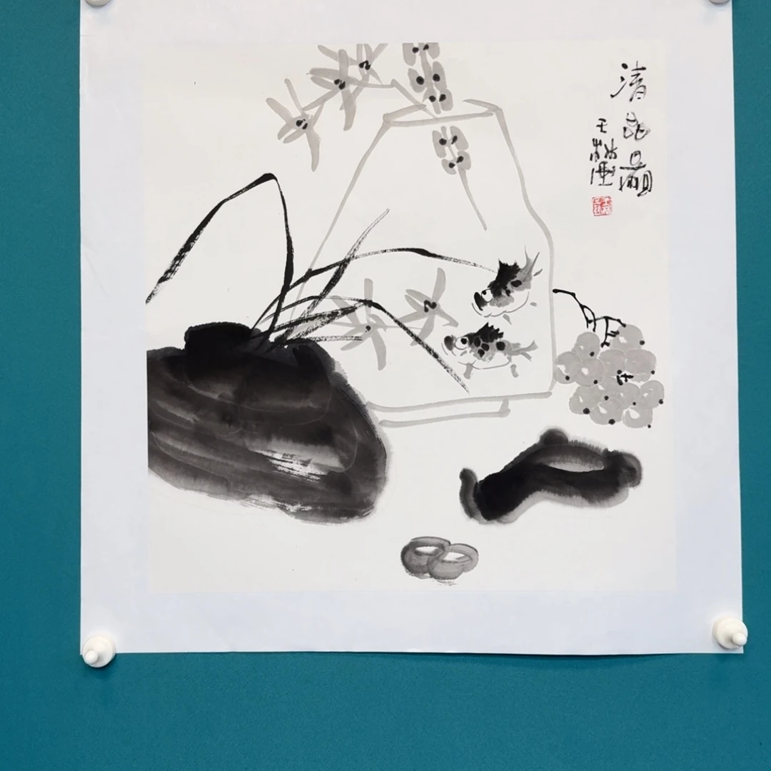 国画花鸟山水画作品19.9