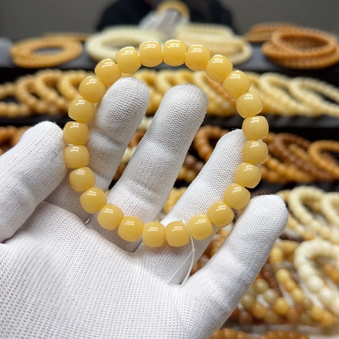 手串菩提根/象牙果9×10 鼓珠 10年 精工