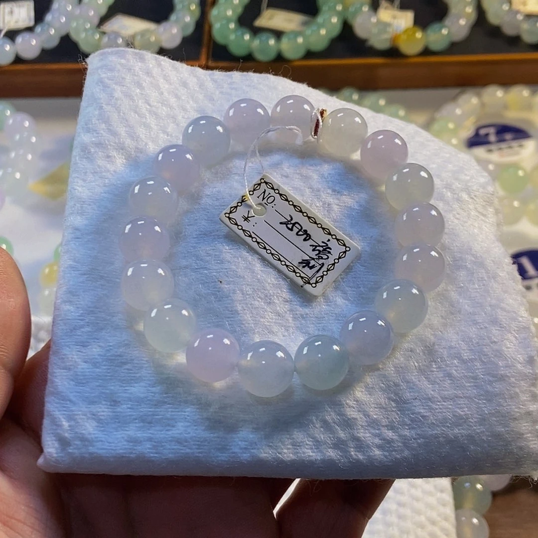 定制翡翠未镶嵌翡翠手串卡10+