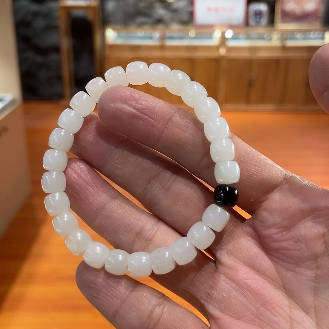 和田玉手串未镶嵌N***.7*8