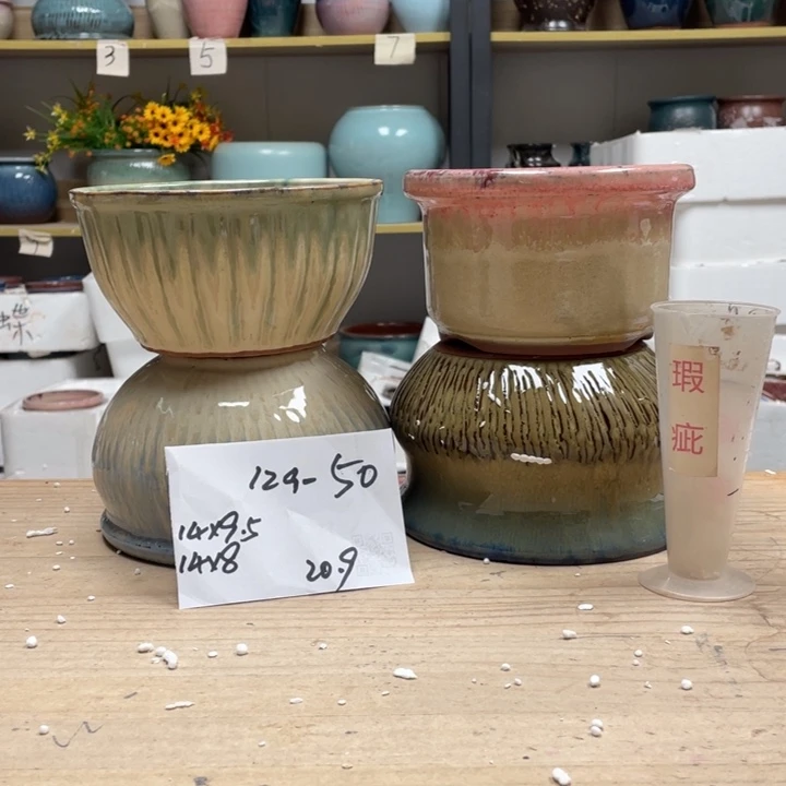 紫砂花盆多肉花盆微瑕50