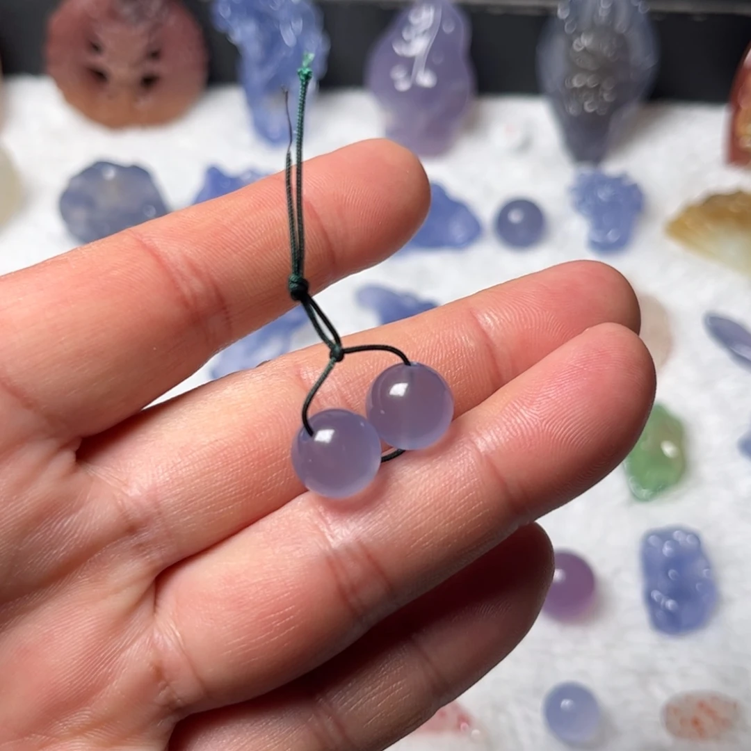 玛瑙/玉髓未镶嵌吊坠(不含链)珠子一对