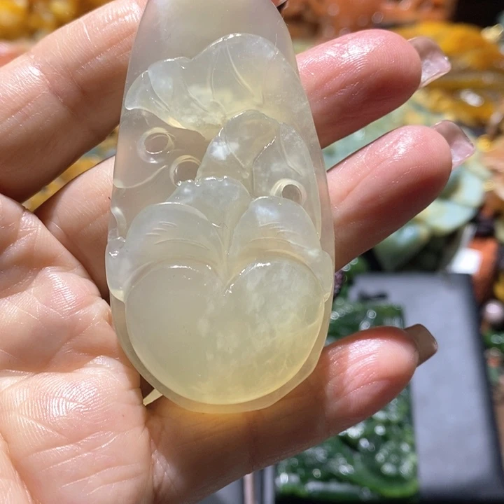 岫玉未镶嵌毛衣链