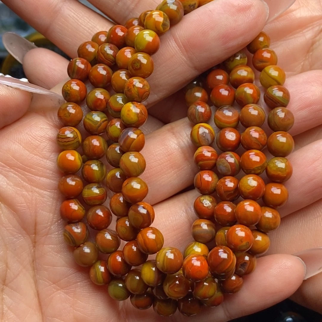 玛瑙/玉髓颈饰未镶嵌战国红