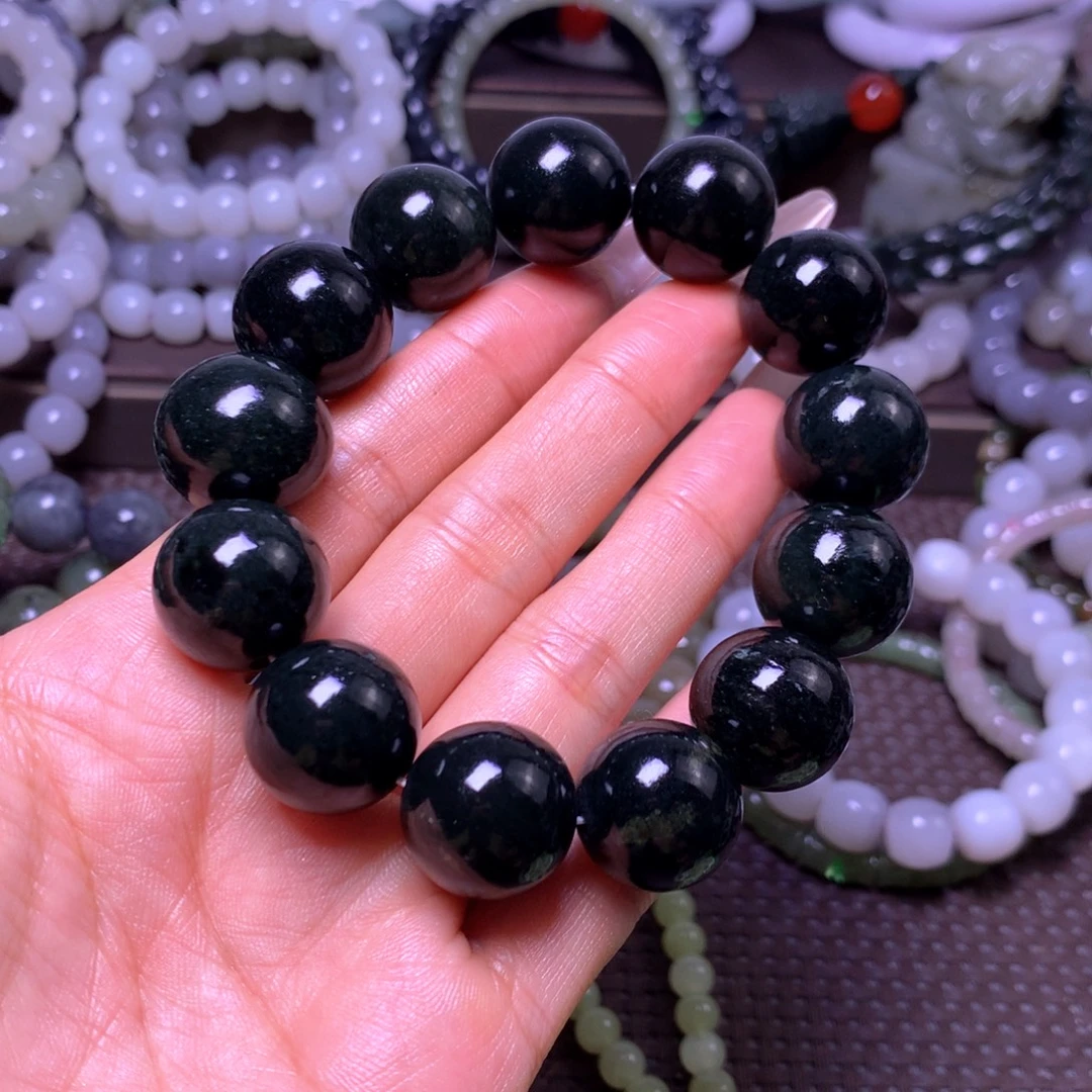 和田玉未镶嵌手串卡18