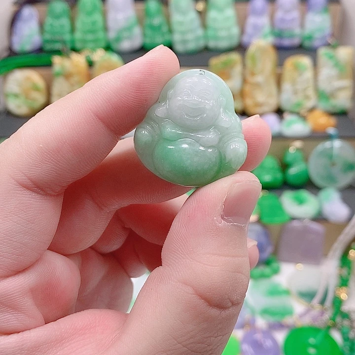 翡翠银S925镶嵌吊坠(赠链)