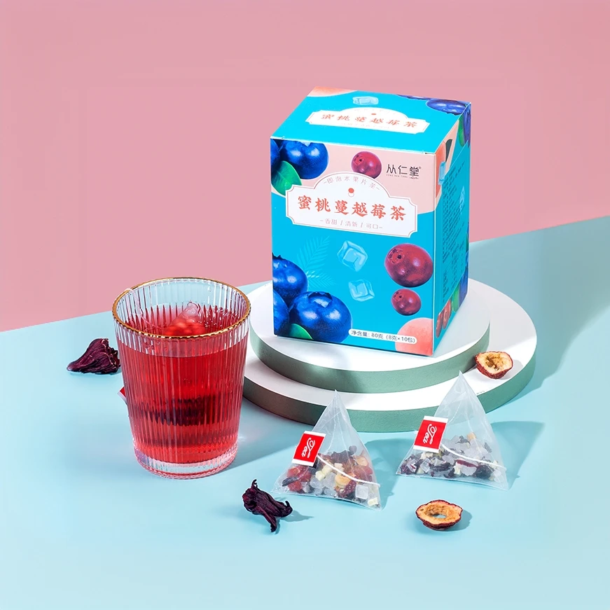 蜜桃蔓越莓茶蓝莓苹果干山楂玫瑰茄组合装水果茶冷泡茶独立小包装