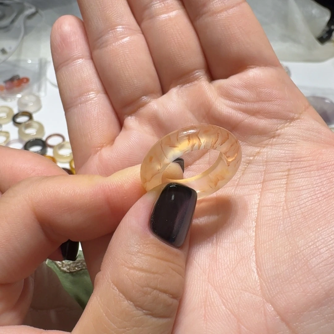 玛瑙/玉髓未镶嵌戒指港15/不退换