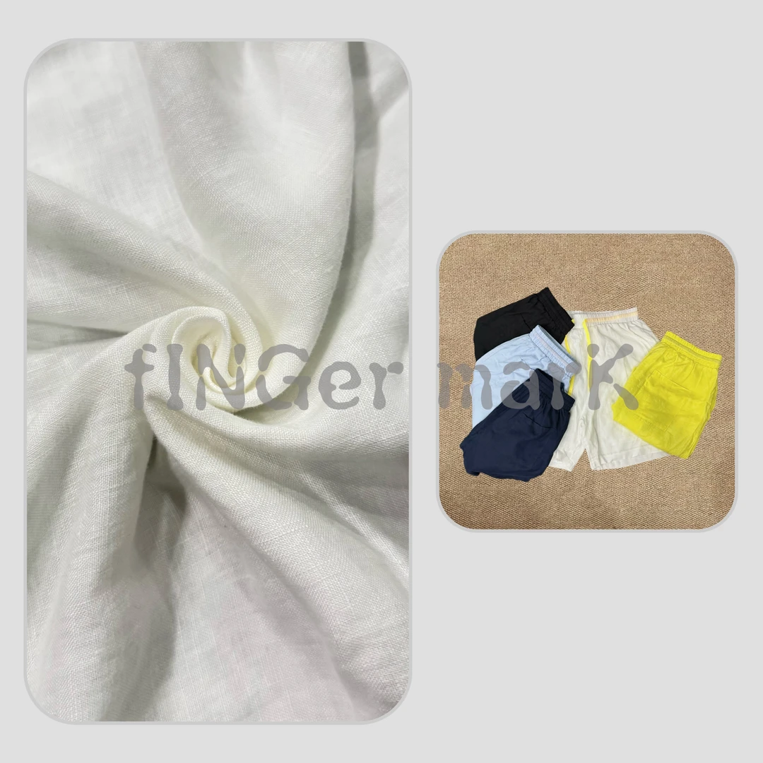 fINGer marK 集閤店 亚麻NEW MONEY防晒男女同款褶皱短裤852