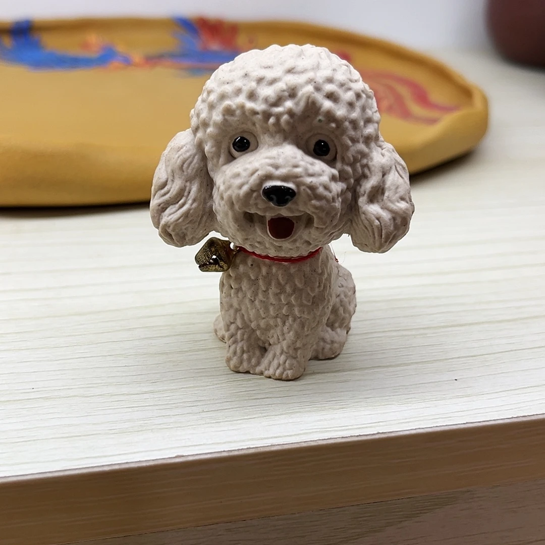 紫砂茶盘贵宾犬茶宠