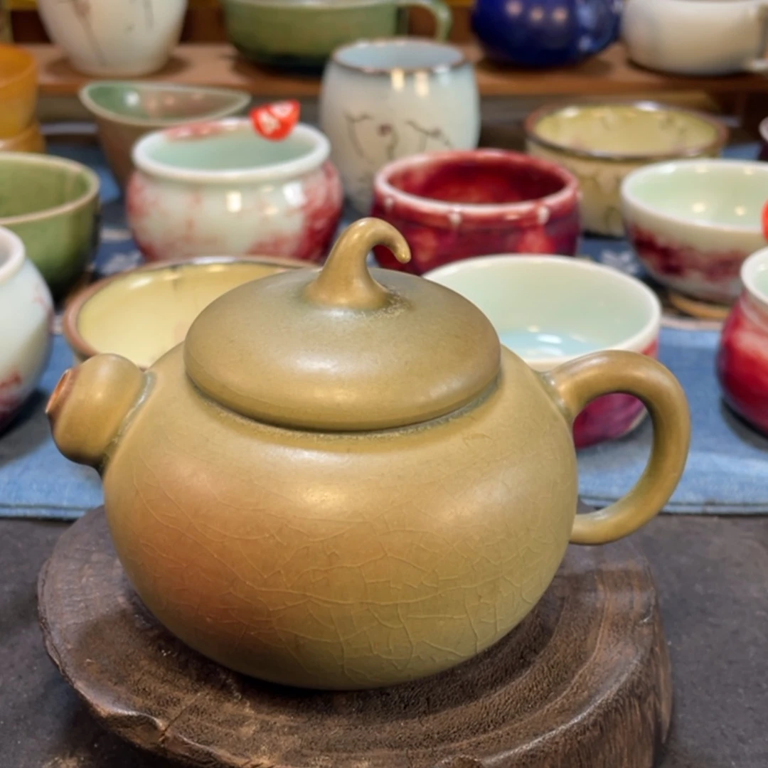 【闪购商品】摆件钧瓷福禄壶。