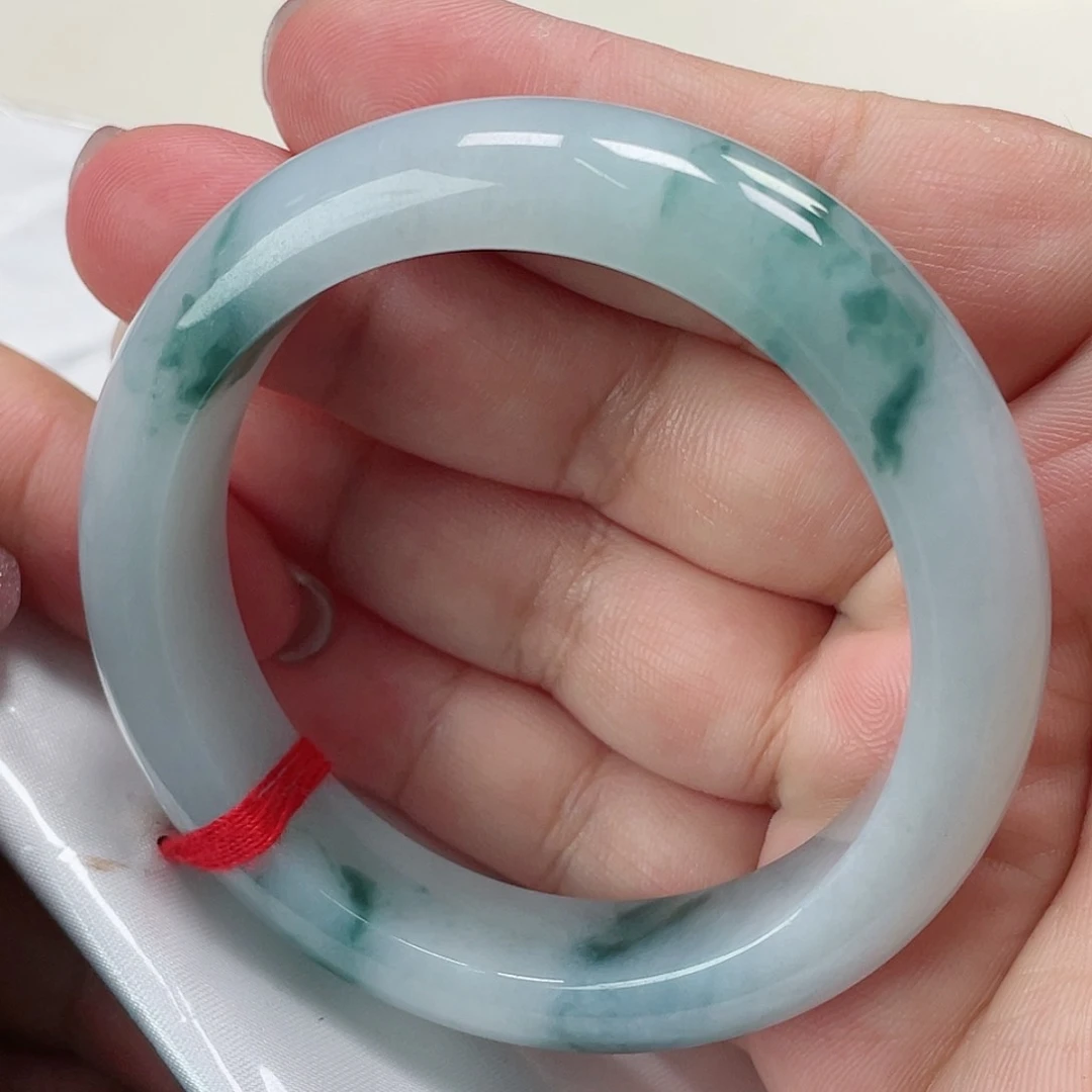 未镶嵌手镯翡翠缅甸翡翠手镯53圈