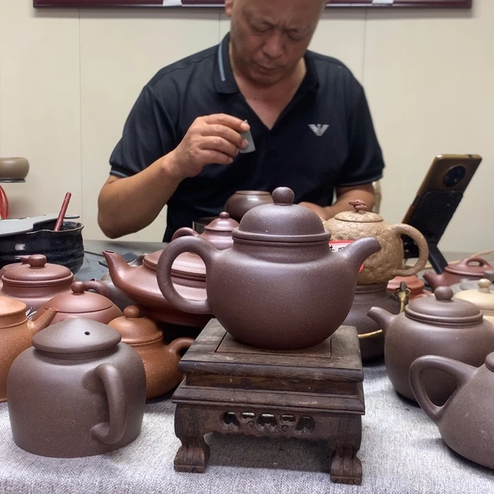 茶壶紫泥掇球300 C半手工制作