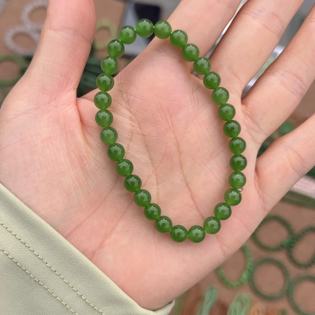 手链未镶嵌和田玉（碧玉）