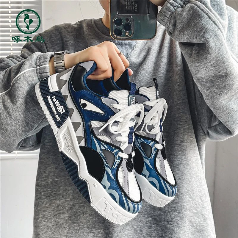 【正品啄木鸟】潮牌男鞋春季潮流百搭运动休闲板鞋小众设计感潮流鞋