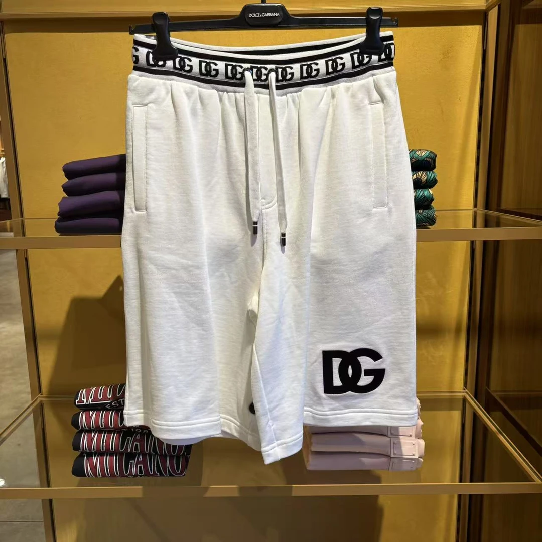 【CC在欧洲】D....G1号折扣款男款logo短裤白色
