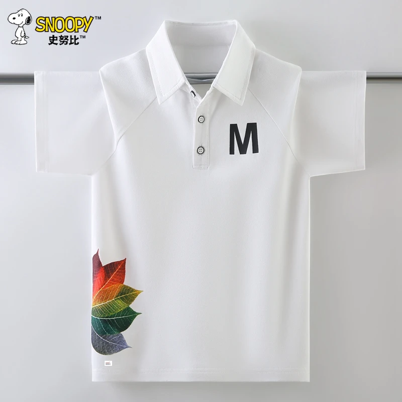 Snoopy/史努比男童短袖T恤中大童夏装洋气上衣儿童纯棉夏装Polo衫