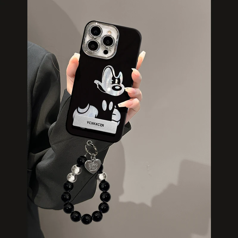 可爱米老鼠手机壳适用于苹果16/华为oppo/vivo羽纱壳简约流行国风