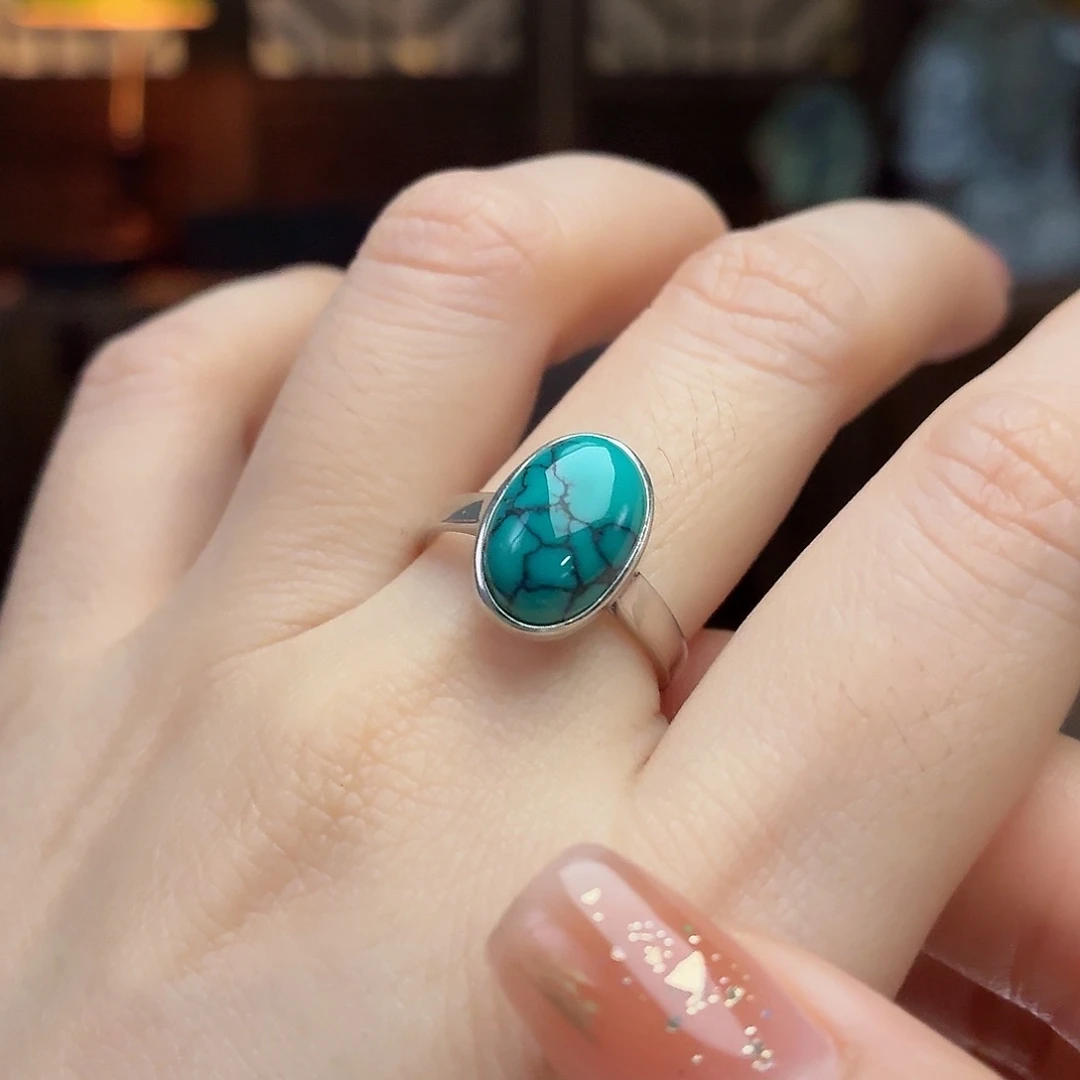 银S925镶嵌绿松石珠宝奇石